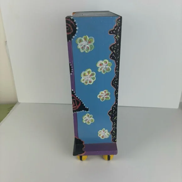 Colorful Handpainted Wooden Shelf-whimsical Artsy